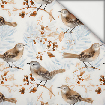 PASTEL BIRDS VZ. 1 - lehký, česaný úplet