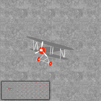 BIPLANE (PLANES) / ACID WASH GREY - PANORAMIC PANEL (60 x 155cm)