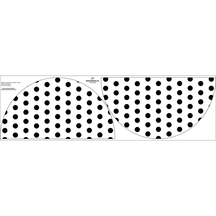 Mały panel na spódnicę z koła - KREPA - POLKA DOTS