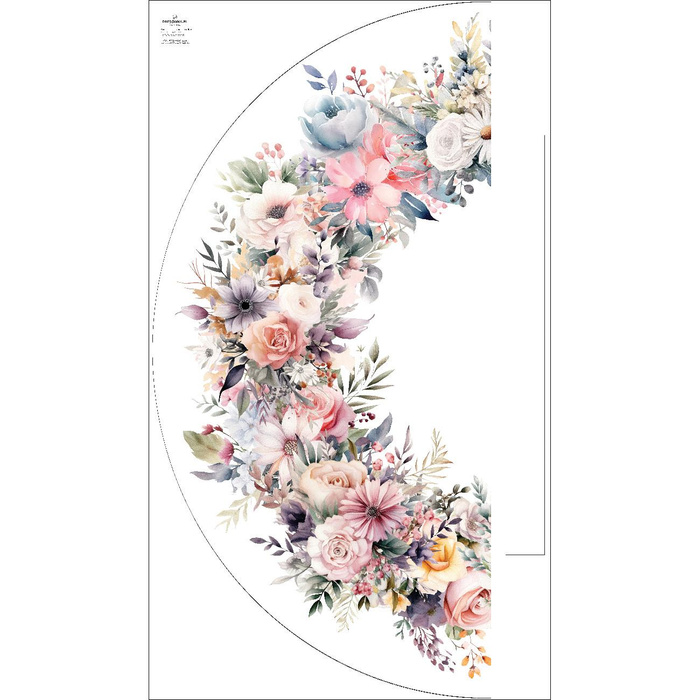 FLOWERS wz. 23 - panel na spódnicę "MAXI" - krepa