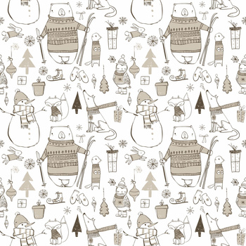 PASTEL WINTER - Cotton woven fabric