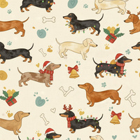 CHRISTMAS DOGS M. 2 - Krepp
