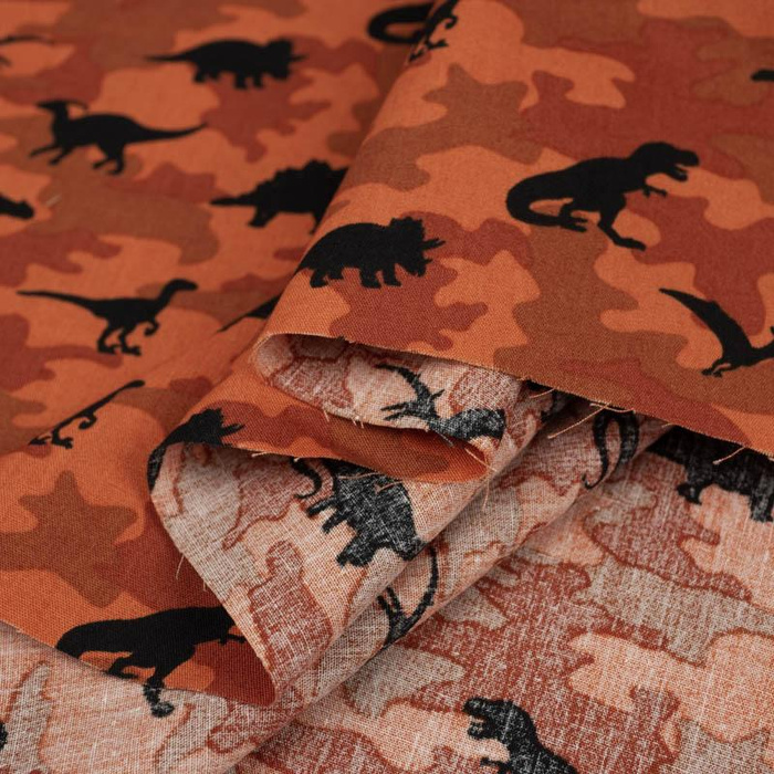 MINI DINO / CAMOUFLAGE BRICK - POPLIN 100% cotton 