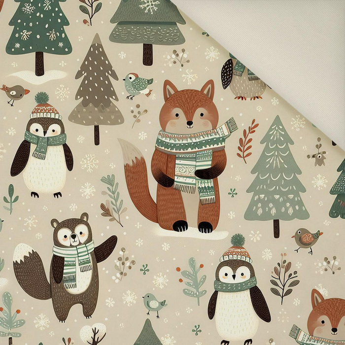WINTER ANIMALS WZ.5- Welur tapicerski