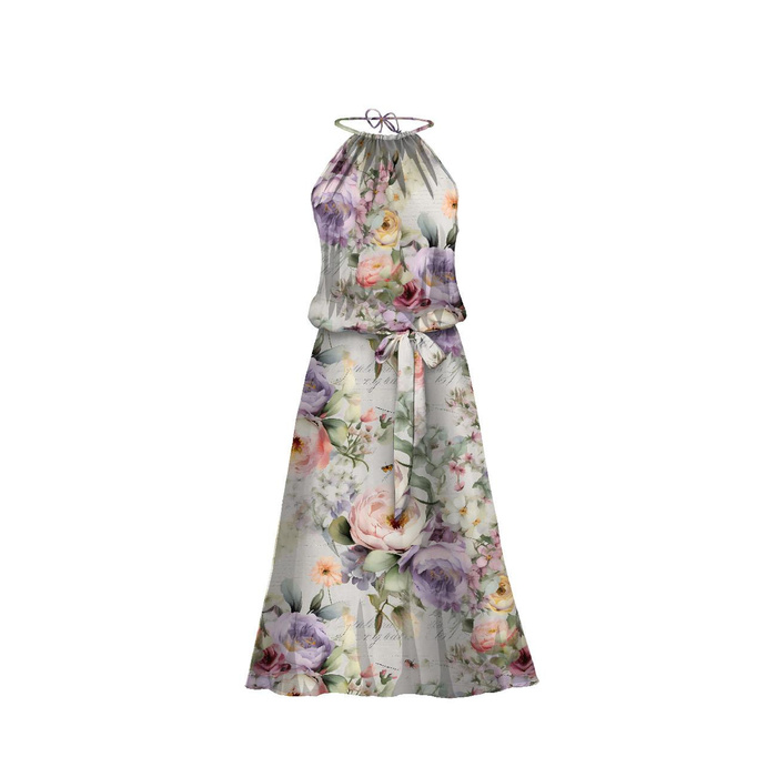 SUKIENKA "DALIA" MAXI - VINTAGE FLOWERS WZ. 15 - zestaw do uszycia XXL-XXXL