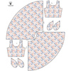 DRESS "ISABELLE" - RETRO FLOWERS WZ. 4 - sewing set XXL