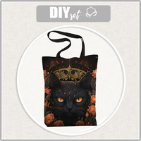 SHOPPERKA - GOTHIC CAT - tkanina wodoodporna - zestaw do uszycia