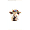 PILLOW 45X45 - WATERCOLOR COW - Upholstery velour - sewing set