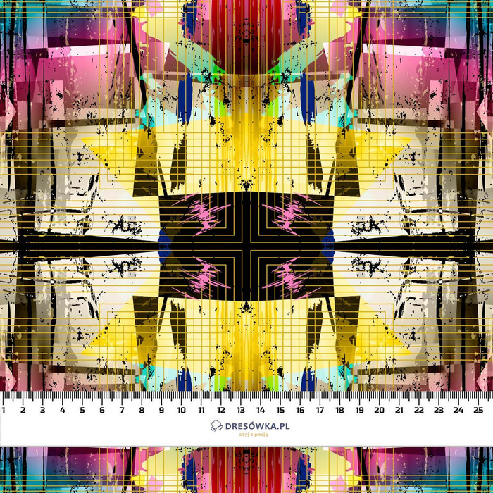 105CM GEOMETRY pat. 2 - Hydrophobic brushed knit