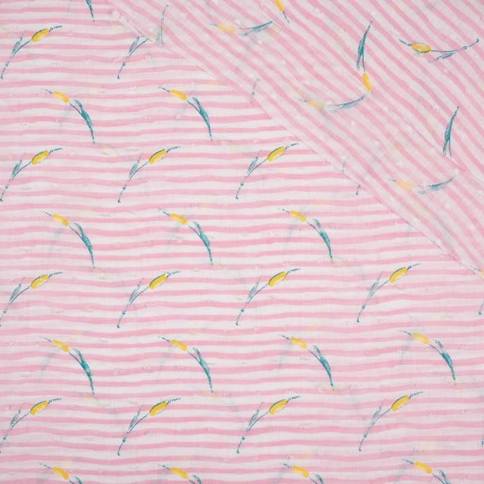 SWEET FLAG / pink - Cotton batiste with knots 