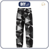 CHILDREN'S SOFTSHELL TROUSERS (YETI) - ICE PAT. 2 / black - white - sewing set (86/92)