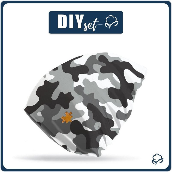 "Beanie" Mütze - CAMOUFLAGE GRAU 48-50