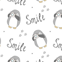 PHOTO PENGUIN SMILE / white