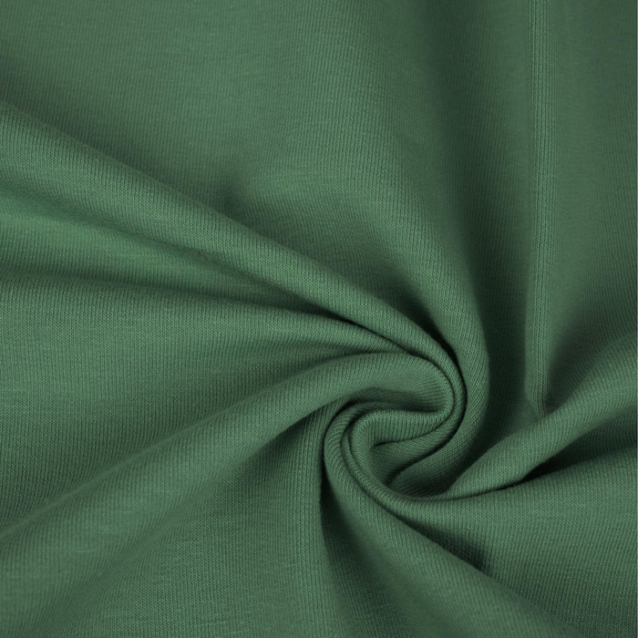 D-068 DARK GREEN- looped knitwear with elastan 