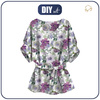 BLUZKA TYPU KIMONO - AKWARELOWE KWIATY wz. 3 - zestaw do uszycia XXL-XXXL
