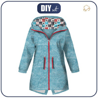 KIDS PARKA (ARIEL) - VINTAGE LOOK JEANS (sea blue) - Softshell
