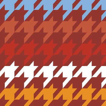 COLORFUL HOUNDSTOOTH (big)- Upholstery velour