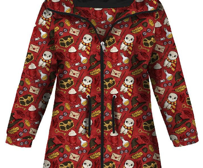 PARKA DZIECIĘCA (ARIEL) - CZARODZIEJSKI MIX WZ. 2 (MAGICZNA SZKOŁA) / czerwona - softshell (146/152)