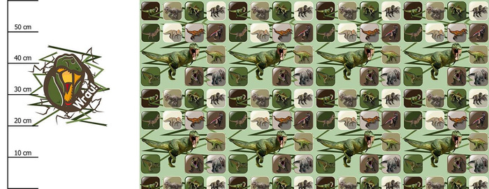 DLAŽBY DINO VZ. 7 / Wrau - PANORAMICKÝ PANEL (60 x 155cm)