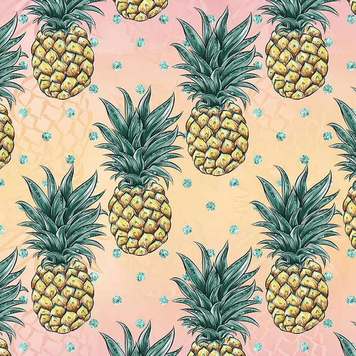 TROPICAL PINEAPPLES - single jersey with elastane