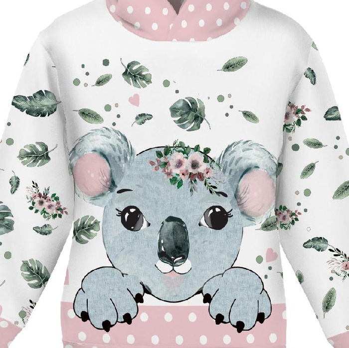 KID'S HOODIE (ALEX) - KOALA CAMILLA - looped knit fabric (98/104)