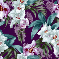 EXOTIC ORCHIDS WZ. 4- Welur tapicerski