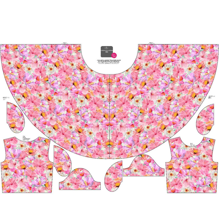 KINDER KLEID "MIA" - STOCKROSEN - Nähset (86/92)