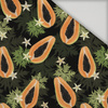 PAPAYA ORANGE & BLACK - tkanina szybkoschnąca