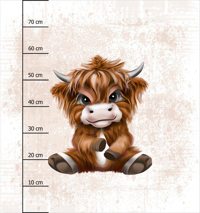 BABY BULL - Paneel (75cm x 80cm) Wasserabweisende Webware