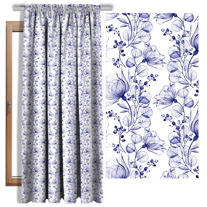 FLOWERS pat. 4 (Very Peri) - looped knit fabric