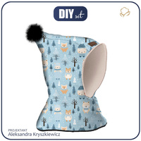 Kinder Schlupfmütze mit Zipfel - WATERCOLOR WINTER M. 2 - Nähset