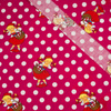 LITTLE RED RIDING HOOD DOTS / fuchsia - Cotton woven fabric