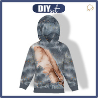 KID'S HOODIE - FEATHER - looped knit fabric (110/116)