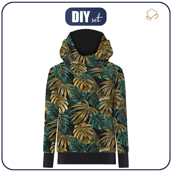 HYDROPHOBIC HOODIE UNISEX - MONSTERA wz.7 - sewing set