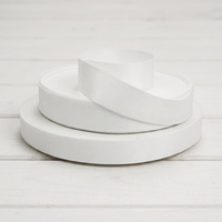Glattes Band weiß - Choice of sizes
