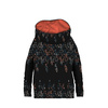 BLUZA DAMSKA (FURIA) NIETOPERZ Z KOMINEM - LISTKI WZ. 3 / czarny -  dzianina pętelkowa ITY - S