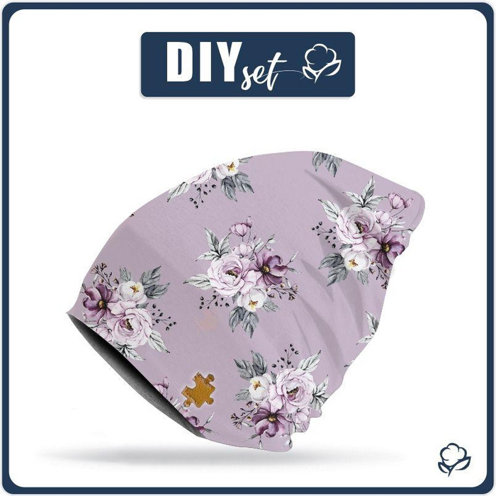 "Beanie" cap - WATERCOLOR BOUQUET Pat. 5 48-50