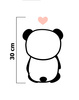 PANDA / BLASS ROSA Größe "S" 30x45 cm -  weiß (Hinterseite) - Baumwoll Webware Panel