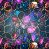 40cm STAINED GLASS WZ. 25 - thick pressed leatherette