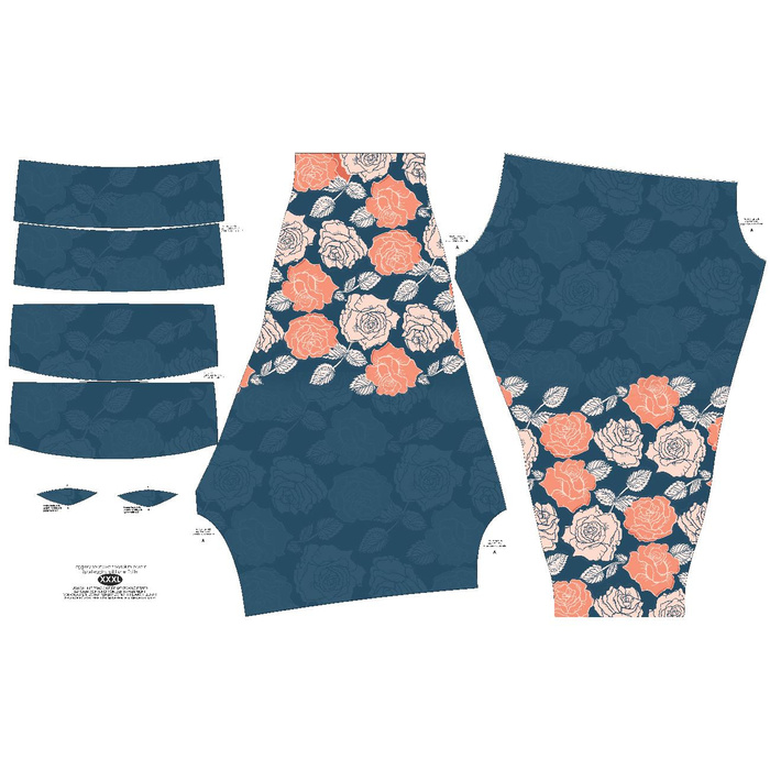 LEGGINSY SPORTOWE - PASTELOWE RÓŻE wz. 3 - S