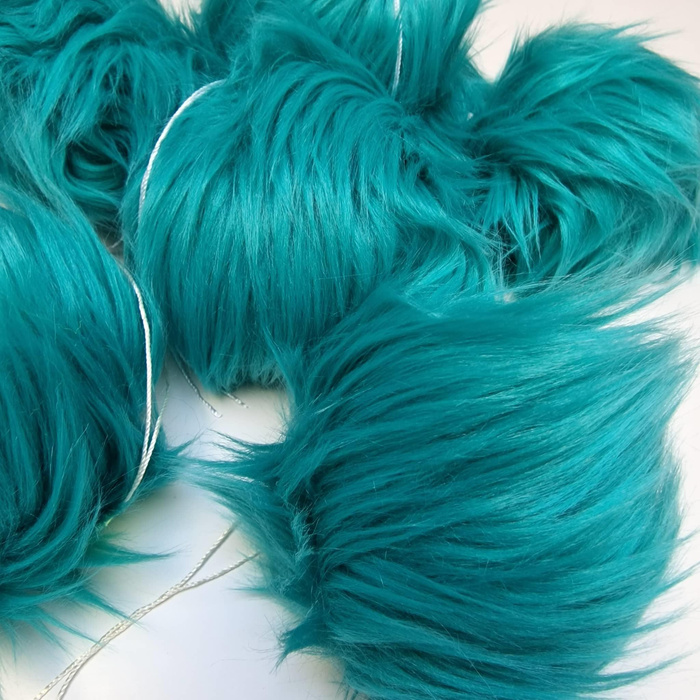 Kunstfell Pompon 12 cm - TRANSFORMATIVE TEAL