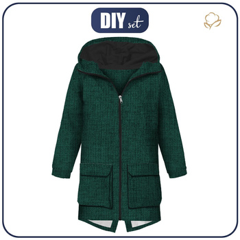 MEN'S PARKA (TOM) - LINEN / bottled green - sewing set