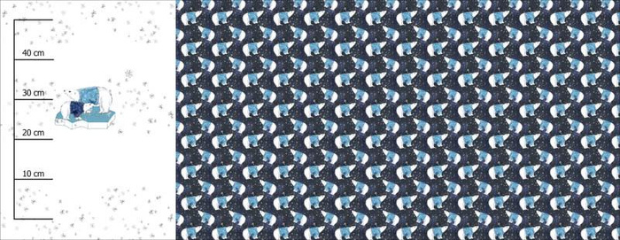 WHITE BEAR ON ICE FLOE (ENCHANTED WINTER) - panel panoramic