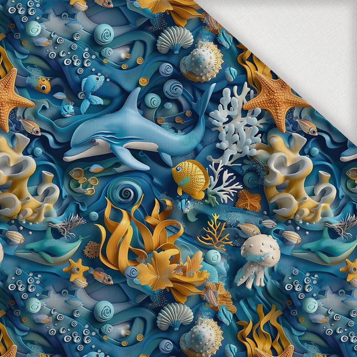 By the Sea Wz. 7 - Woven Fabric for tablecloths