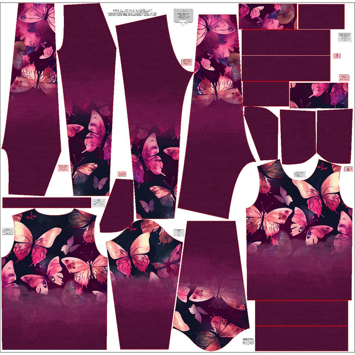 DRES DZIECIĘCY (MILAN) - BUTTERFLY wz. 1 - zestaw do uszycia (86/92)