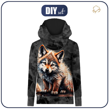 UNISEX HYDROFOBNÍ MIKINA UNISEX - ABSTRACT WOLF - Sada šití