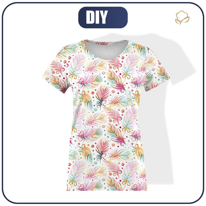WOMEN’S T-SHIRT - RAINBOW FEATHERS - single jersey