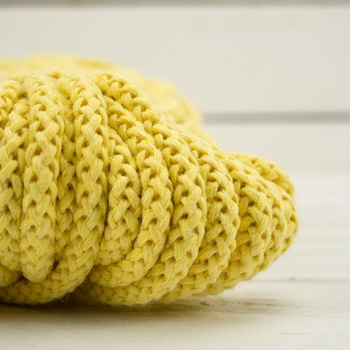 Sznurek  bawełniany  okrągły 8mm - SŁONECZNY