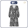 WRAP MIDI DRESS (BIANCA) - ZEBRA / black-white - sewing set