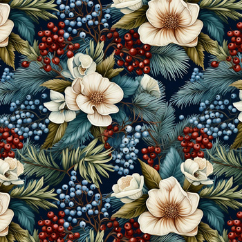 WINTER FLOWERS WZ.13 - light brushed knitwear